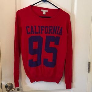 Forever 21 California red sweater size s